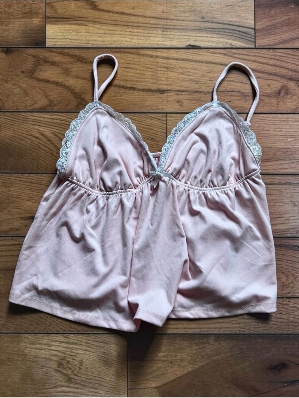 Target Pink Lace Trim Babydoll Cami Top Size M